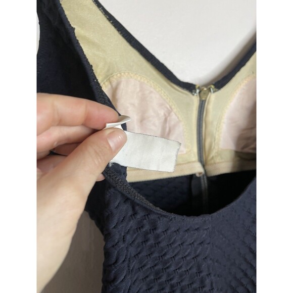 Sessa Swimsuit Womens Large Navy Blue Bathing Swim One Piece Textured Vintage - Picture 9 of 9